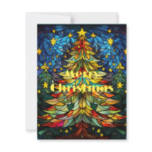 Árbol de Navidad de Vidrio Pintado