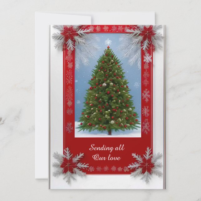 Árbol de Navidad decorado con marco (Anverso)