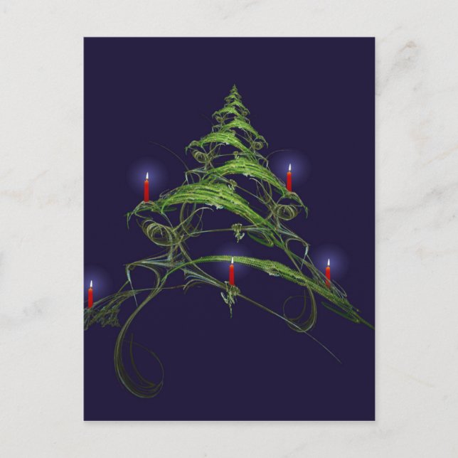 Árbol de Navidad Decorado Con Velas (Anverso)