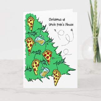 Árbol de navidad del árbol de la pizza y de la