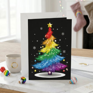 Árbol de Navidad del Arcoíris Arte festivo del Org