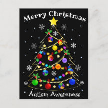 Árbol de Navidad del autismo colorido