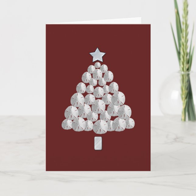 Árbol de navidad del dólar de arena (rojo) (Anverso)