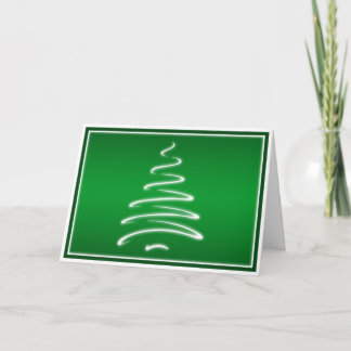 Árbol de navidad del remolino en tarjeta verde y