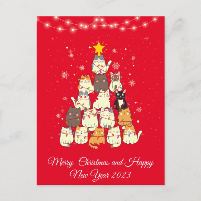 Árbol de Navidad divertido para gatos (Anverso)