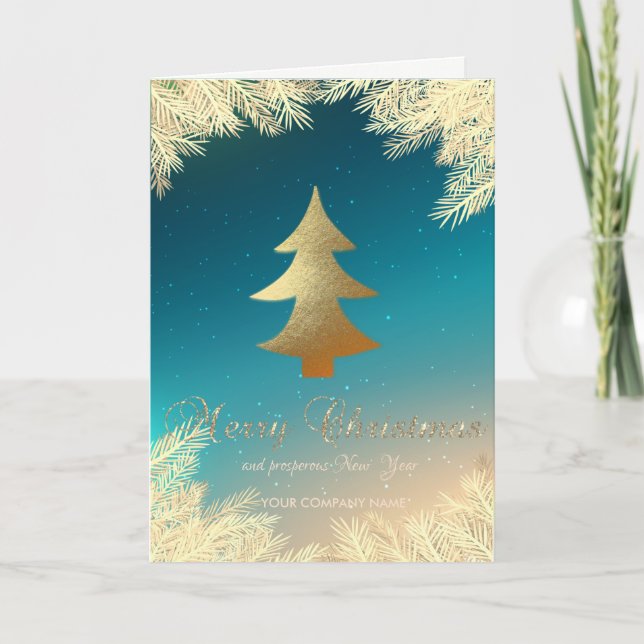 Árbol de Navidad dorado,Brancas corporativas (Anverso)