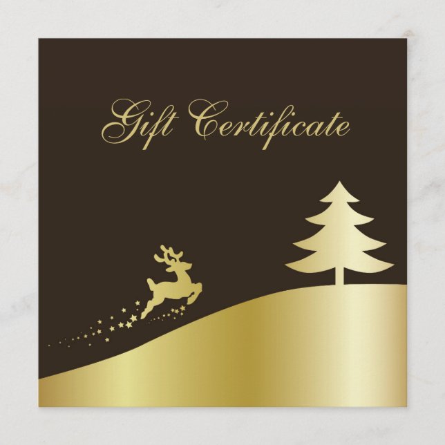 Árbol de Navidad dorado con reno (Anverso)