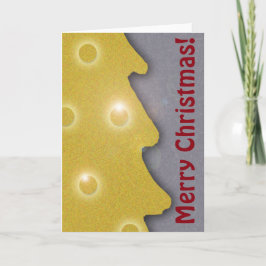 Árbol de Navidad dorado en gris con texto