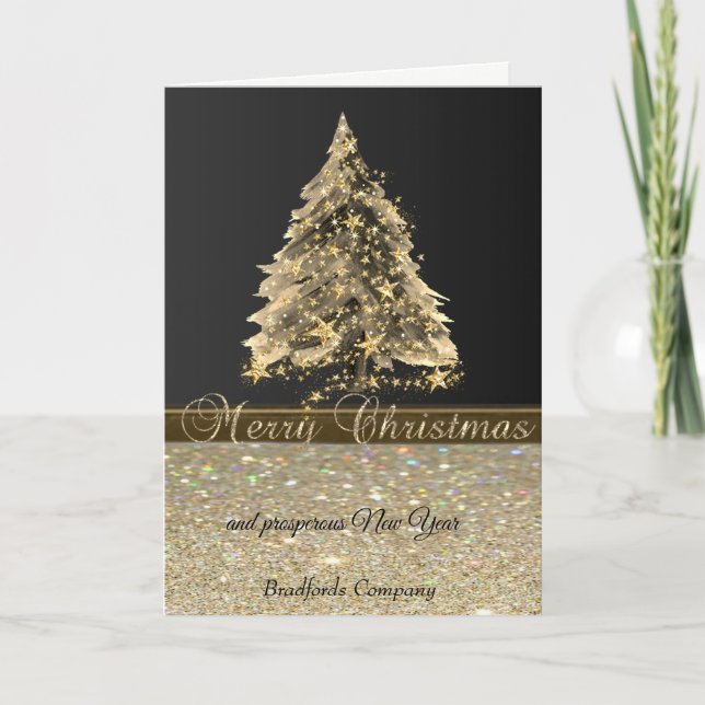 Árbol de Navidad dorado, Purpurinoso de estrellas, (Anverso)
