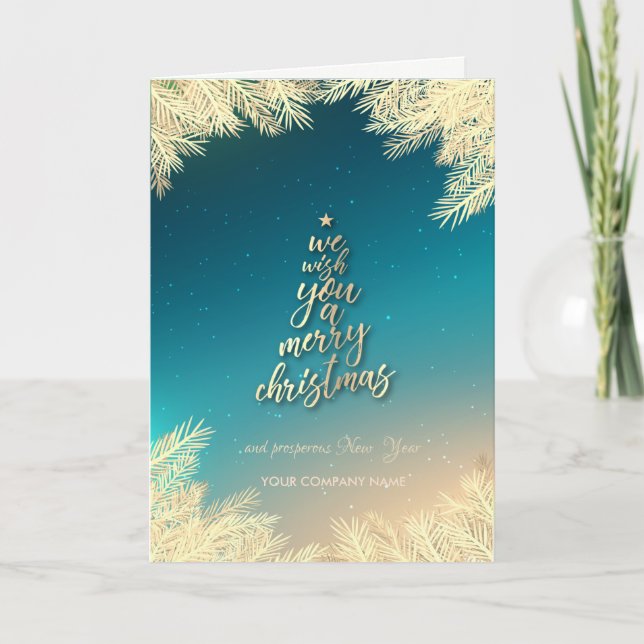 Árbol de Navidad dorado, ramas que te deseamos a l (Anverso)
