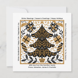 Árbol de Navidad dorado y negro personalizado