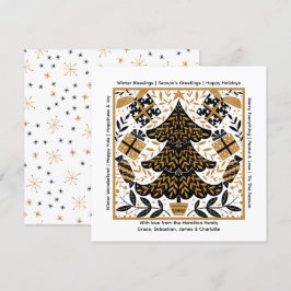 Árbol de Navidad dorado y negro personalizado