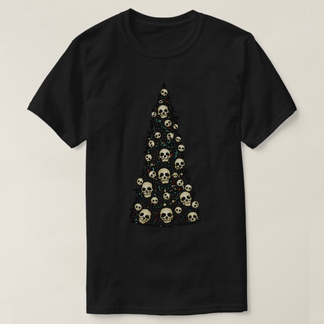 Árbol de Navidad Dreary con camiseta Skulls (Diseño del anverso)