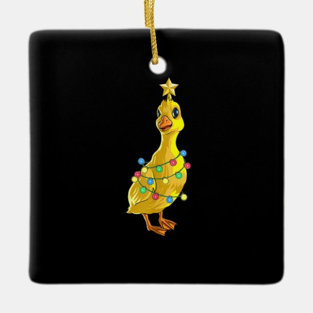 Árbol de Navidad Duck T Luces Decoración Estrella  (Anverso)
