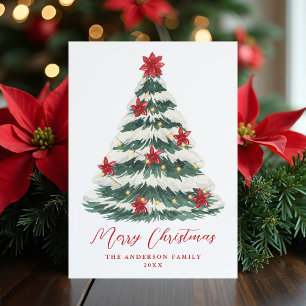 Árbol de Navidad Elegante Poinsettia No-Foto