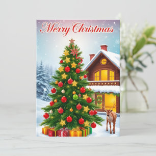 árbol de navidad en ciervo