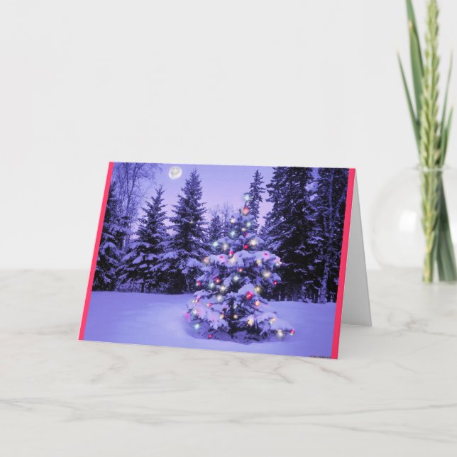 Árbol de navidad en el bosque (Anverso)