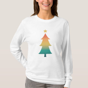Árbol de Navidad en la cretina camiseta