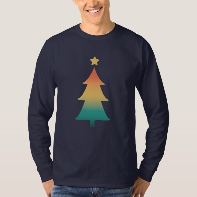 Árbol de Navidad en la cretina camiseta (Anverso)
