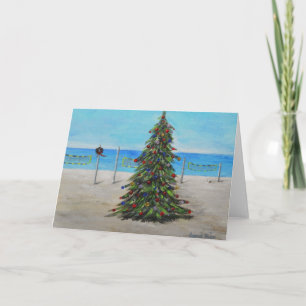 Árbol de navidad en la playa