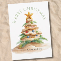 Árbol de Navidad en la playa