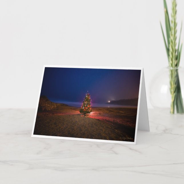 Árbol de Navidad en la tarjeta de Navidades de pla (Anverso)