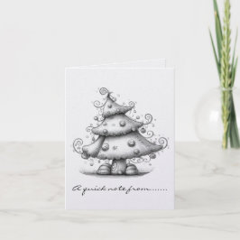 Árbol de Navidad en negro y blanco