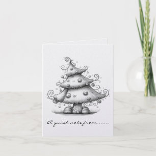 Árbol de Navidad en negro y blanco