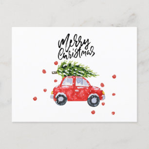 Árbol de Navidad en tarjeta roja de billetes de au