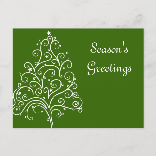 Árbol de Navidad en temporada de negocios verdes s (Anverso)