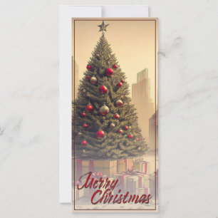 Árbol de Navidad entre Ruinas Feliz Navidad