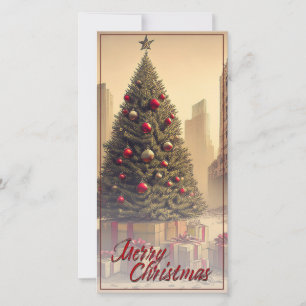 Árbol de Navidad entre Ruinas Feliz Navidad