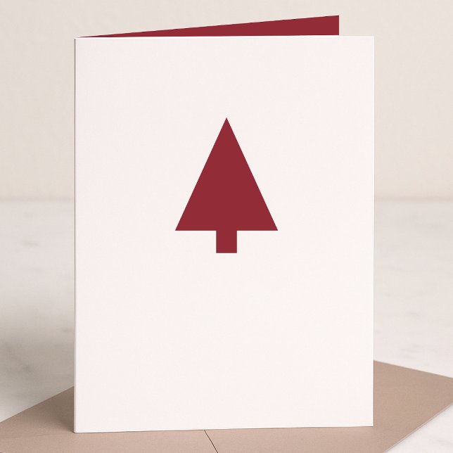 Árbol de Navidad | Escándalo Minimalista simple bo (Personalize your folded Christmas card for minimal Scandi-inspired charm)
