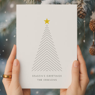 Árbol de Navidad escandinavo   Estrella dorada Min