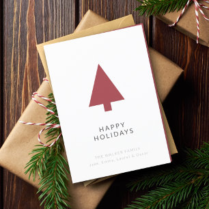 Árbol de Navidad Escandinavo Minimalista Burgundy 