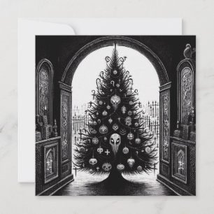 Árbol de Navidad espeluznante de terror o gótico