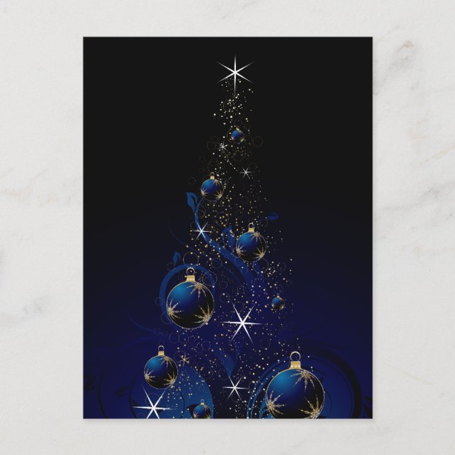 Árbol de Navidad Espumoso Azul (Anverso)