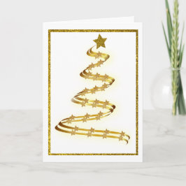 Árbol de Navidad Estrellas Abstractas de Oro Perso