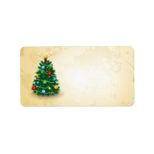 Árbol de navidad, etiquetas