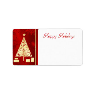 Árbol de Navidad - Etiquetas de correo de vacacion