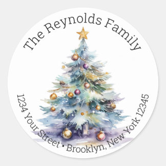 Árbol de Navidad - Etiquetas de dirección de retor