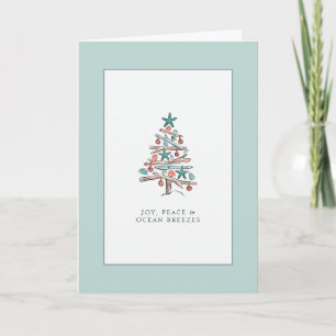 Árbol de Navidad Familia de Madera Flotante en la