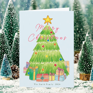Árbol de Navidad Familiar Dibujado a Mano