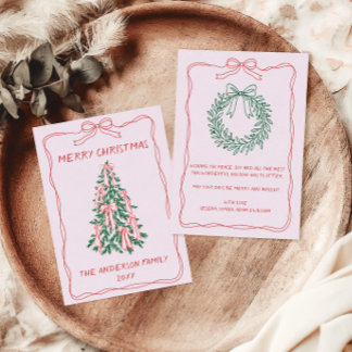 Árbol de Navidad familiar personalizado dibujado a