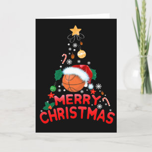 Árbol de Navidad Feliz Baloncesto Gorro de Santa 2