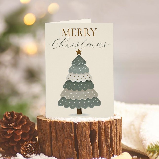 Árbol de Navidad Feliz Navidad  (Christmas Tree Merry Christmas Card without Photos)