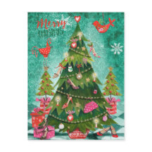 Árbol de Navidad femenino | Tarjeta de foto de vac