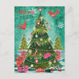 Árbol de Navidad femenino | Tarjeta de foto de vac
