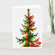 Árbol de Navidad Festivo con Salpicaduras