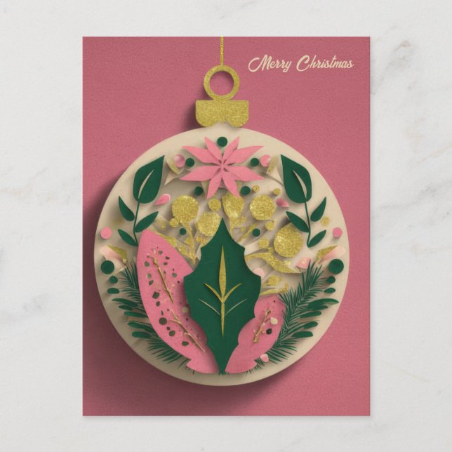 Árbol de Navidad Festivo Saludo (Anverso)